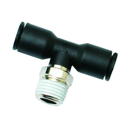 Raccord en T LF3000 filetage extérieure D=12mm avec raccordement R3/8 BSSPT male