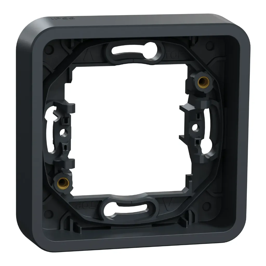 Cadre encastré pour 1 prise IP55 IK08 gris P=28mm [MUREVA]
