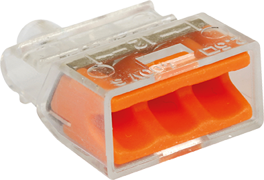 [EUR'OHM] Connecteur électrique 3 entrées de fils rigide 1.5 à 2.5mm²