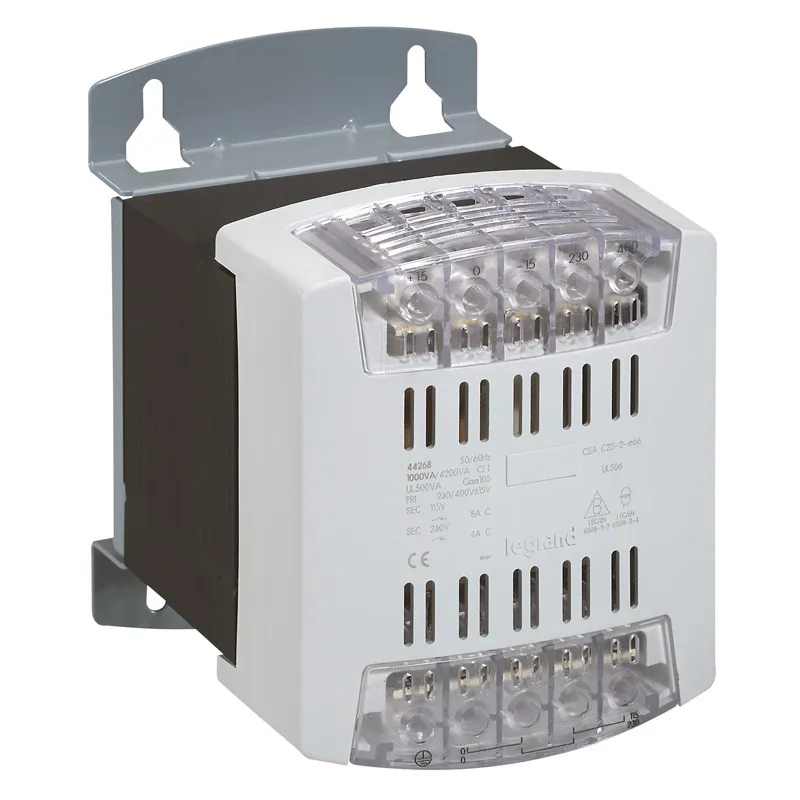 [LEGRAND] Transformateur de commande et sécurité a connexion à vis primaire 230V a 400V et secondaire 24V à 48V 1000VA