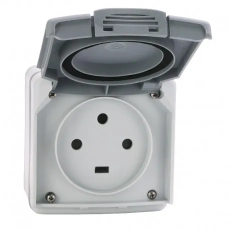 [LEGRAND] Prise de courant 3P+T 20A étanche plexo complet 400V IP55 IK08 gris